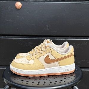 Nike Air Force 1 Low Beige and Brown Sneakers